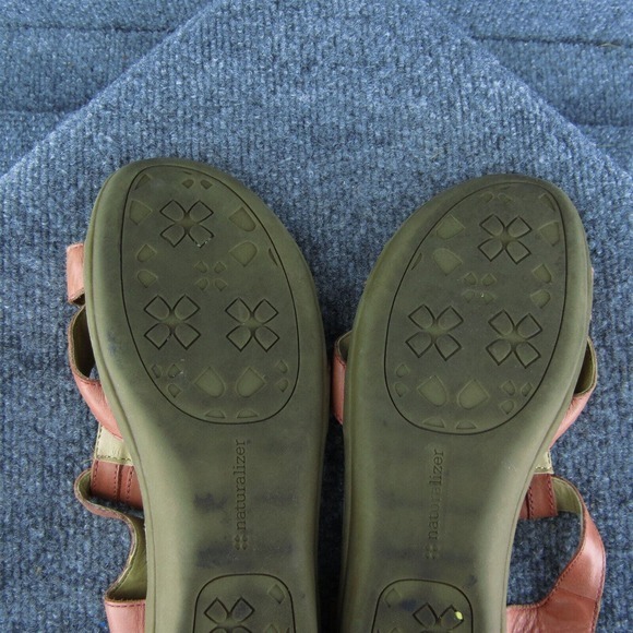 Naturalizer Weslie Women Gladiator Sandal Shoes Orange Leather Size 9.5 Medium - Picture 9 of 9